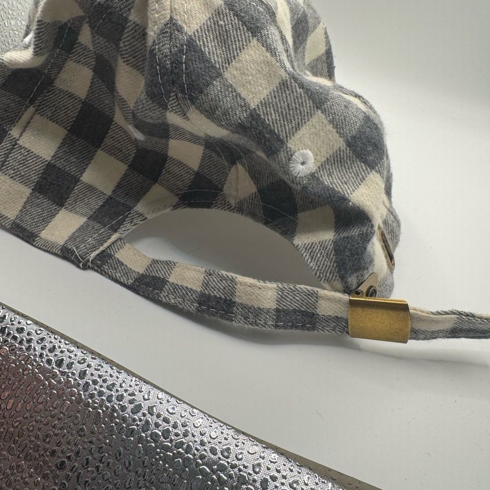 Gray and Cream Checkered Cap great for fall time - Picture 3 of 6